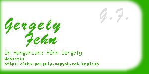 gergely fehn business card